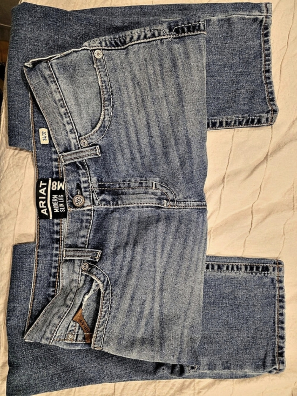 Ariat M8 Modern Slim Leg Jeans Blue Waist 34 x 32